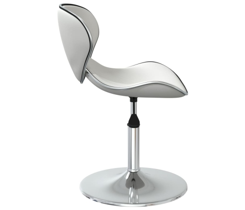 Sillas de comedor 4 unidades cuero sintético blanco