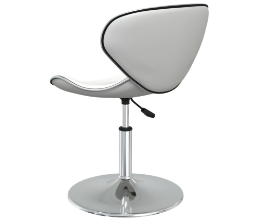 Sillas de comedor 4 unidades cuero sintético blanco