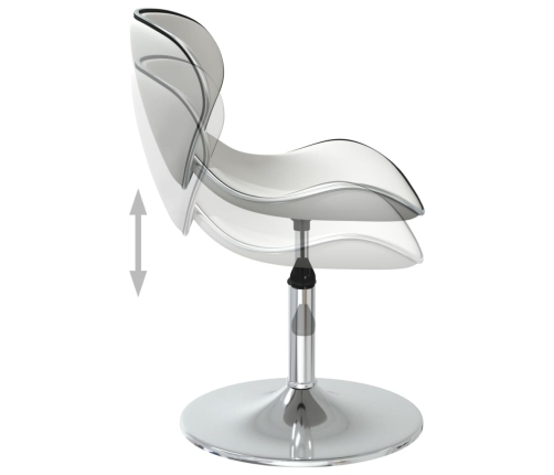 Sillas de comedor 4 unidades cuero sintético blanco
