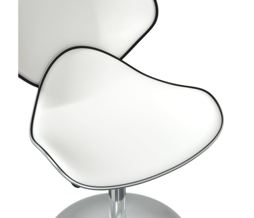 Sillas de comedor 4 unidades cuero sintético blanco