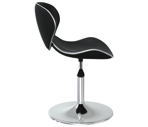 Sillas de comedor 4 unidades cuero sintético negro