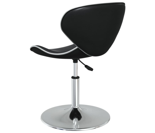 Sillas de comedor 4 unidades cuero sintético negro