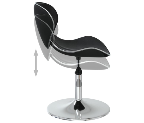 Sillas de comedor 4 unidades cuero sintético negro