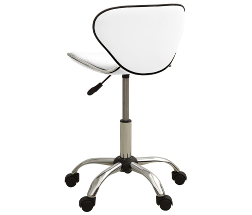 Silla de oficina de cuero sintético blanco