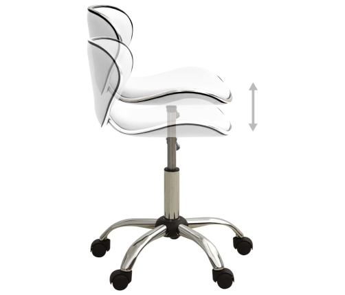 Silla de oficina de cuero sintético blanco