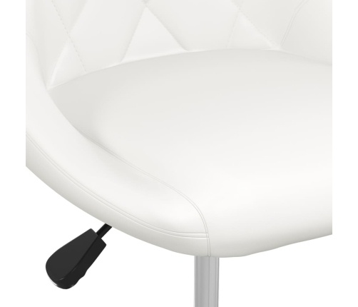 Sillas de comedor 6 unidades cuero sintético blanco