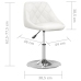 Sillas de comedor 6 unidades cuero sintético blanco