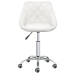 Silla de comedor giratoria cuero sintético blanco