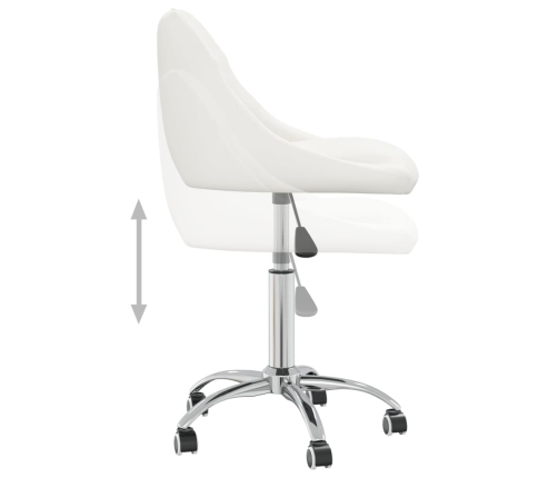 Silla de comedor giratoria cuero sintético blanco
