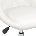 Silla de comedor giratoria cuero sintético blanco