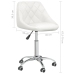 Silla de comedor giratoria cuero sintético blanco
