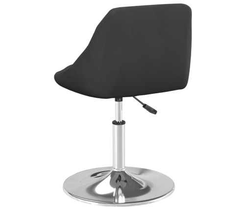 Sillas de comedor giratorias 4 unidades terciopelo negro
