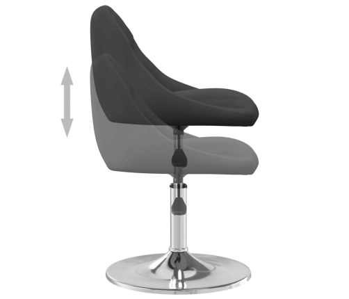 Sillas de comedor giratorias 4 unidades terciopelo negro