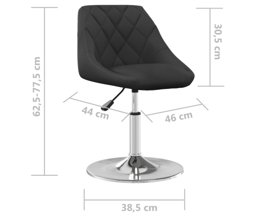 Sillas de comedor giratorias 4 unidades terciopelo negro