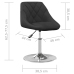Sillas de comedor giratorias 4 unidades terciopelo negro