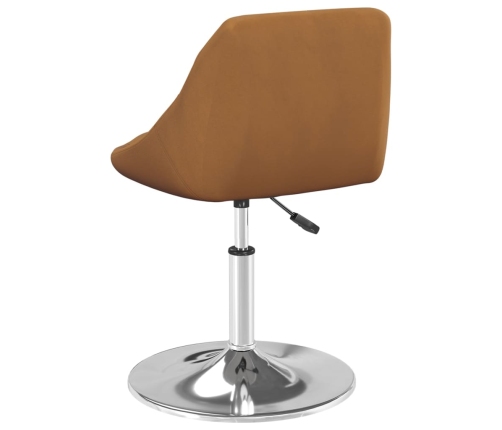 Sillas de comedor giratorias 4 unidades terciopelo marrón
