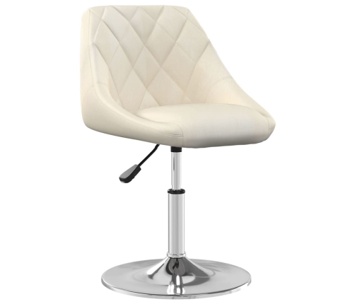 Sillas de comedor giratorias 4 unidades terciopelo color crema