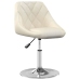 Sillas de comedor giratorias 4 unidades terciopelo color crema