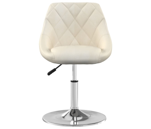 Sillas de comedor giratorias 4 unidades terciopelo color crema