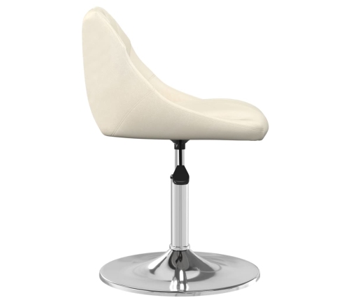 Sillas de comedor giratorias 4 unidades terciopelo color crema