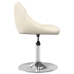 Sillas de comedor giratorias 4 unidades terciopelo color crema