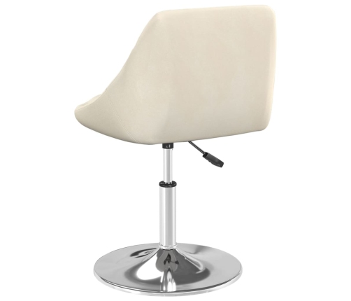 Sillas de comedor giratorias 4 unidades terciopelo color crema