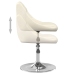 Sillas de comedor giratorias 4 unidades terciopelo color crema