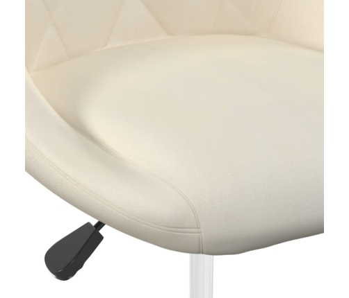 Sillas de comedor giratorias 4 unidades terciopelo color crema