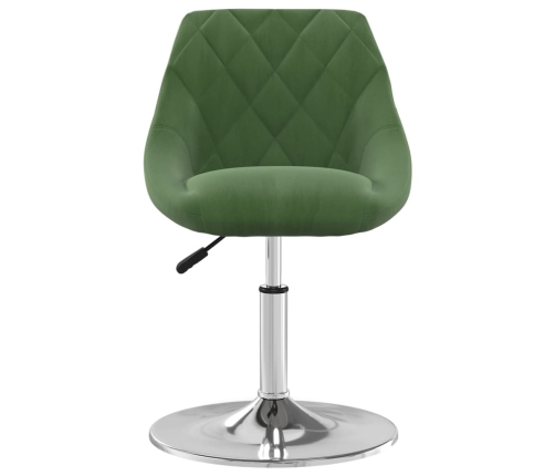 Sillas de comedor giratorias 4 uds terciopelo verde oscuro