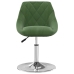 Sillas de comedor giratorias 4 uds terciopelo verde oscuro