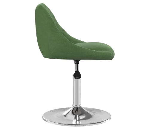 Sillas de comedor giratorias 4 uds terciopelo verde oscuro