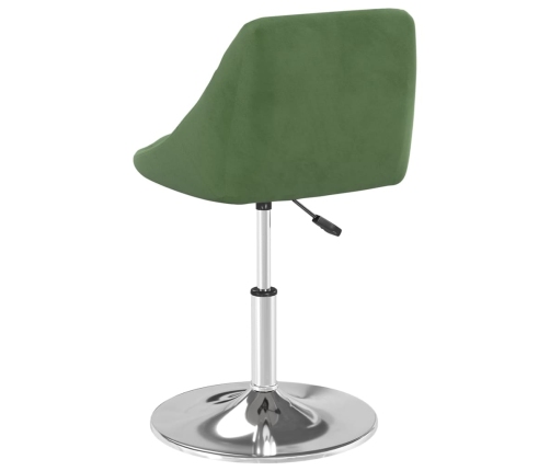 Sillas de comedor giratorias 4 uds terciopelo verde oscuro