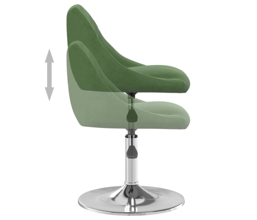 Sillas de comedor giratorias 4 uds terciopelo verde oscuro