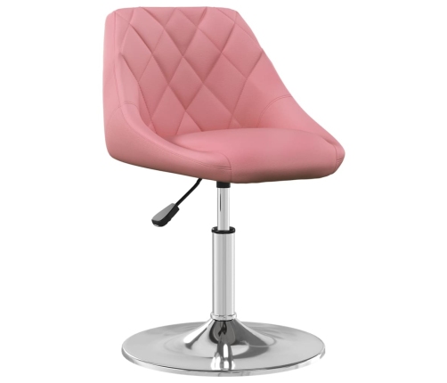Sillas de comedor giratorias 4 unidades de terciopelo rosa