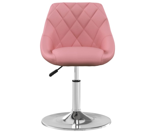Sillas de comedor giratorias 4 unidades de terciopelo rosa