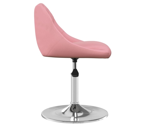 Sillas de comedor giratorias 4 unidades de terciopelo rosa