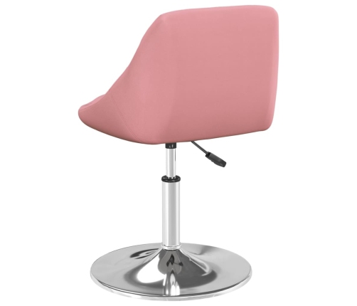 Sillas de comedor giratorias 4 unidades de terciopelo rosa