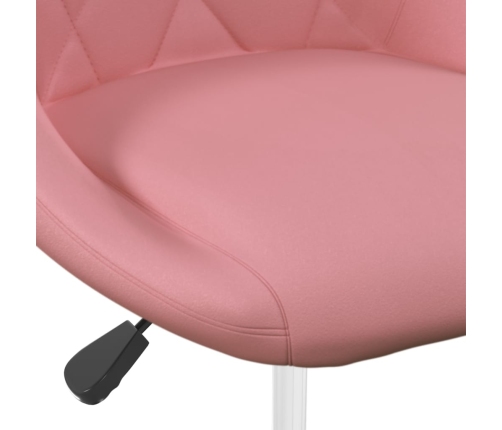 Sillas de comedor giratorias 4 unidades de terciopelo rosa