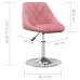 Sillas de comedor giratorias 4 unidades de terciopelo rosa
