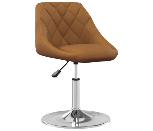 Silla de comedor giratoria 6 uds terciopelo marrón