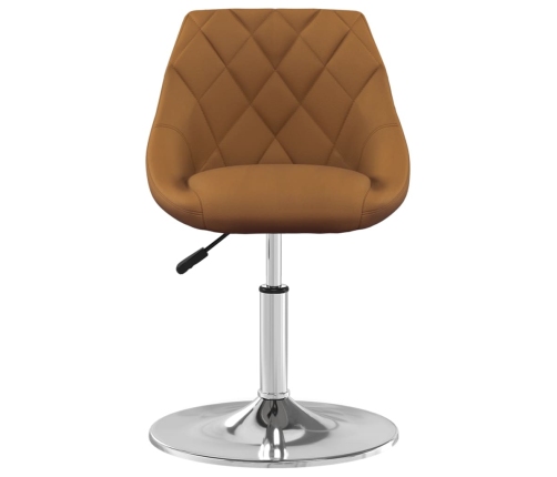 Silla de comedor giratoria 6 uds terciopelo marrón