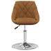 Silla de comedor giratoria 6 uds terciopelo marrón