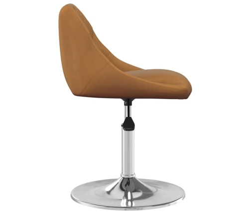 Silla de comedor giratoria 6 uds terciopelo marrón