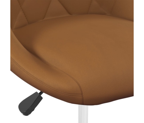 Silla de comedor giratoria 6 uds terciopelo marrón