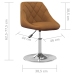 Silla de comedor giratoria 6 uds terciopelo marrón