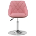 Silla de comedor giratoria 6 uds terciopelo rosa