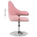 Silla de comedor giratoria 6 uds terciopelo rosa