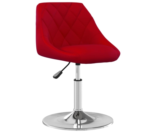 Sillas de comedor giratorias 6 unidades terciopelo rojo tinto