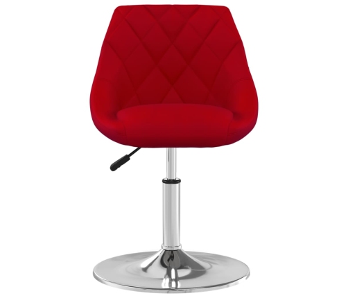 Sillas de comedor giratorias 6 unidades terciopelo rojo tinto