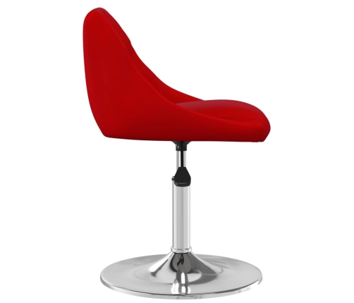 Sillas de comedor giratorias 6 unidades terciopelo rojo tinto